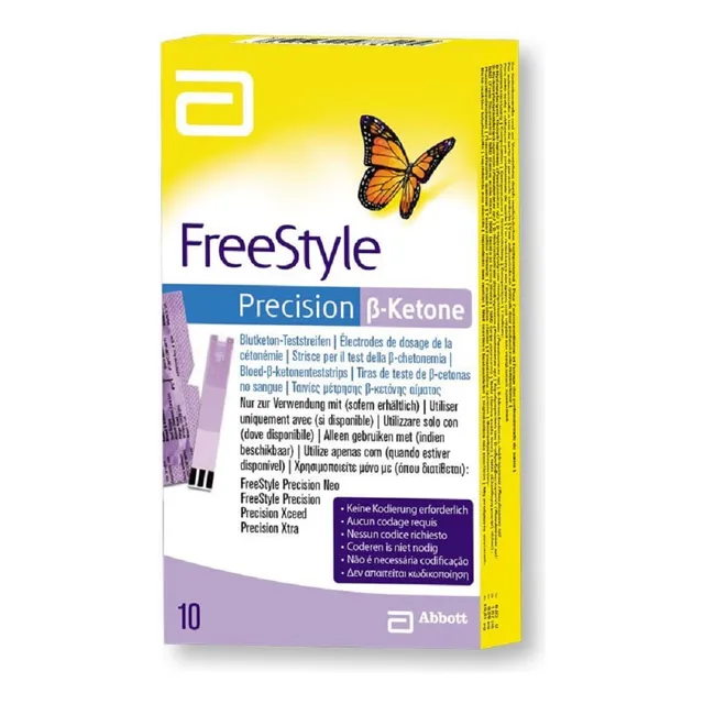 Tiras Reactivas Cetona Freestyle Optium X 10und