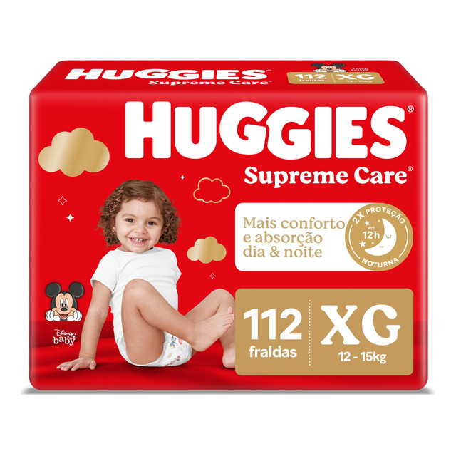 Huggies Fralda Supreme Care Xg - 112 Fraldas Huggies Fralda Supreme Care Xg - 112 Fraldas
