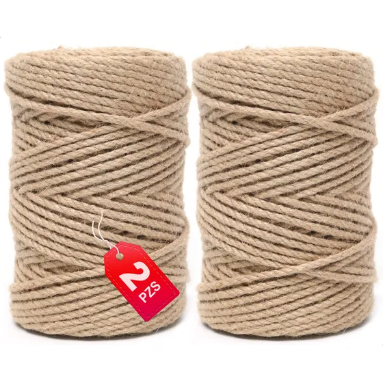 2pzs Cordon Henequen Hilo Yute Natural Decorar 4mm X 100m