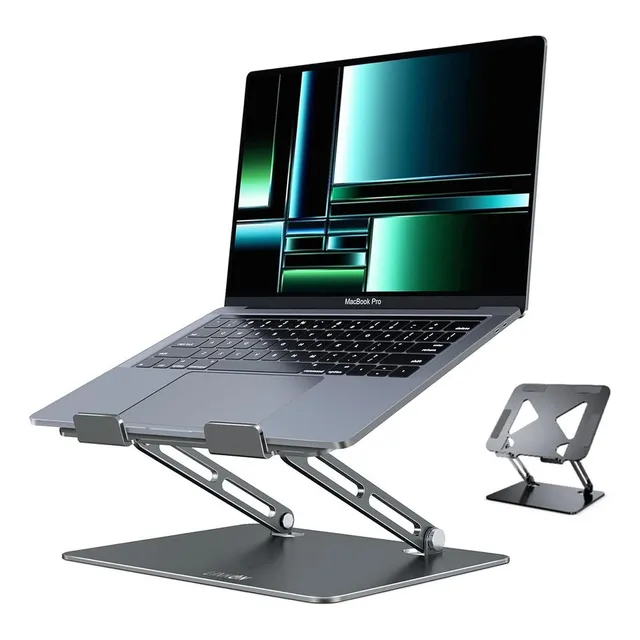 Soporte Portatil Tablet Aluminio Plegable Antideslizante Linkon Stand Play Color Grey