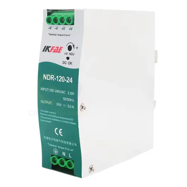 Fuente Industrial De 24v 5a Riel Din
