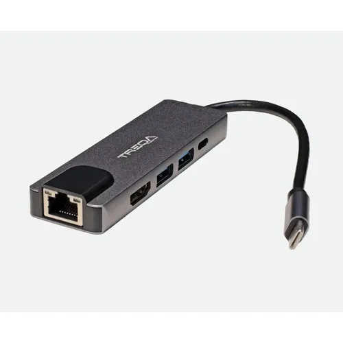 Cable Red Rj45 Hdmi 4k Usb 3.0 Pd Tipo C Multipuerto 5 En 1