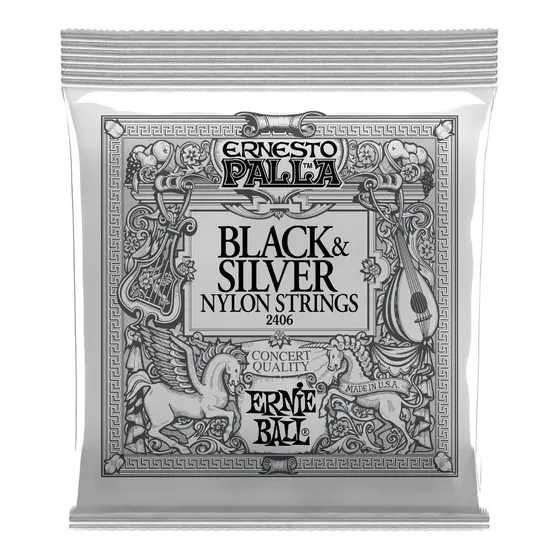 Encordado Guitarra Clasica Criolla Ernie Ball 2406 Nylon Negro