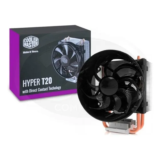 Cooler Hyper T20 Com 2 Heat Pipes Cobre P/ Cpu Amd E Intel