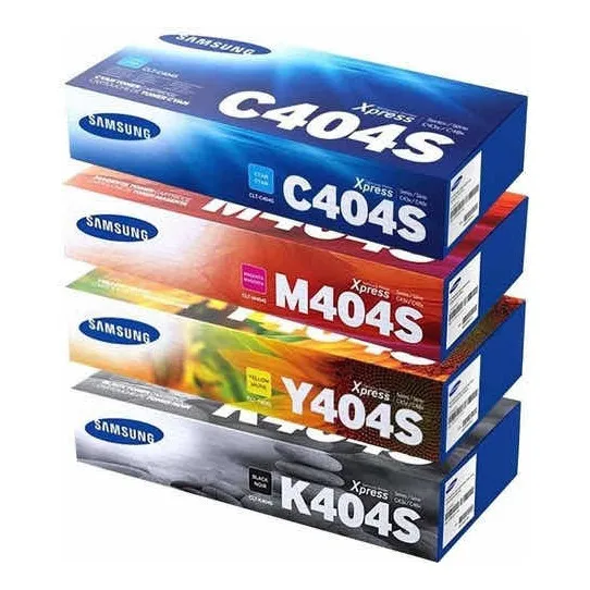 Paq 4 Pzas Toner Samsung 404 Negro Magenta Cyan Amarillo