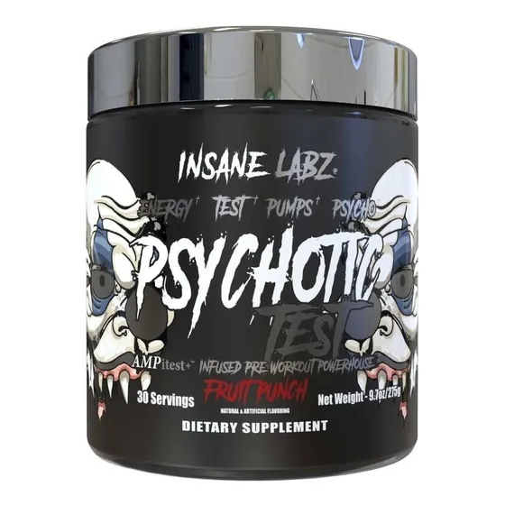 Pre Entreno Psychotic Test Insane Labz 30 Servicios Sabor Grape