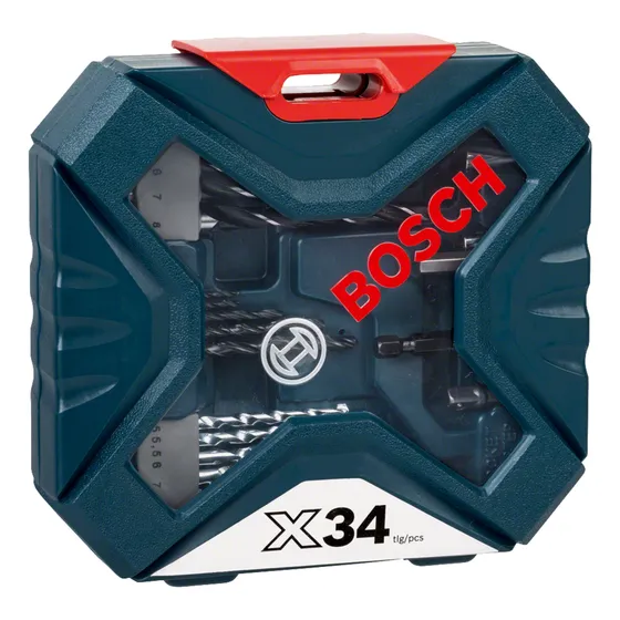 Maletín X-line Bosch 34 Pzs Para Taladrar Y Atornillar