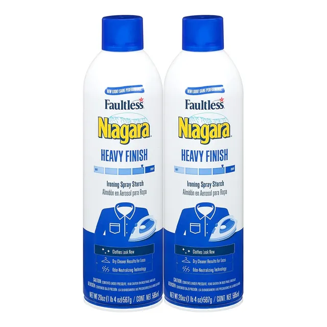 Almidón En Aerosol Faultless Niagara Heavy 20oz 2pz
