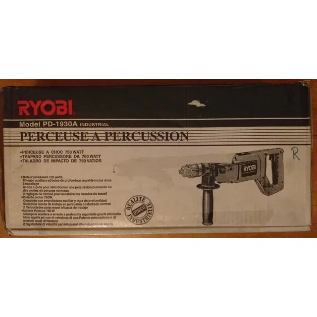 Taladro Percutor De Impacto Industrial Marca Ryobi
