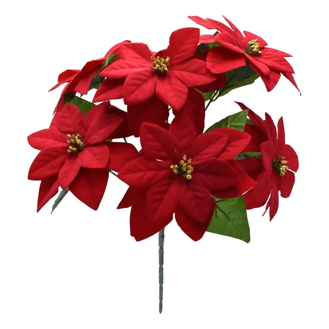 Ramo Nochebuena Con 6 Flores 35 Cm Alto