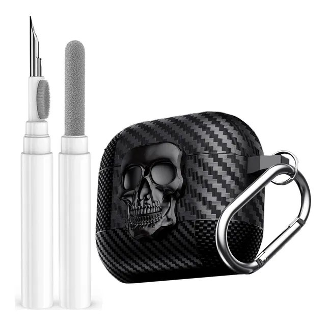 3d Capa De Cabeça De Esqueletopara AirPods 4 (anc) Case