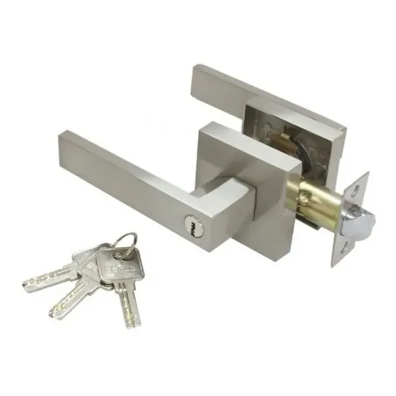 Cerradura Cuadrada De Lujo Acero Maciza Baño Habitación Ofic