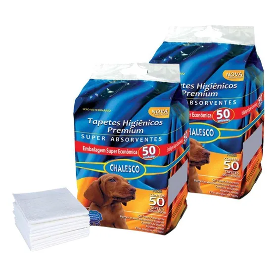 Tapete Higiênico Antivazante Absorvente P/ Cachorro 100 Un