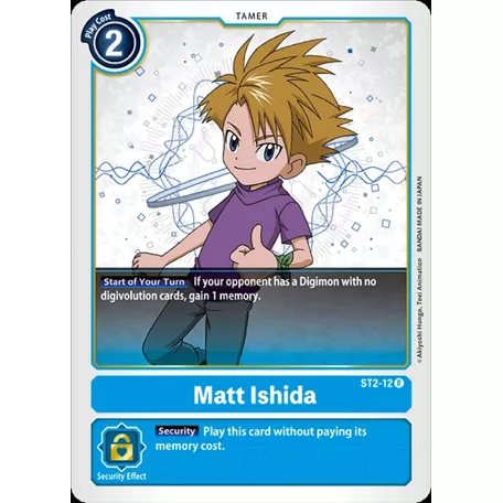Matt Ishida - St2-12 R Digimon Card Game Tcg