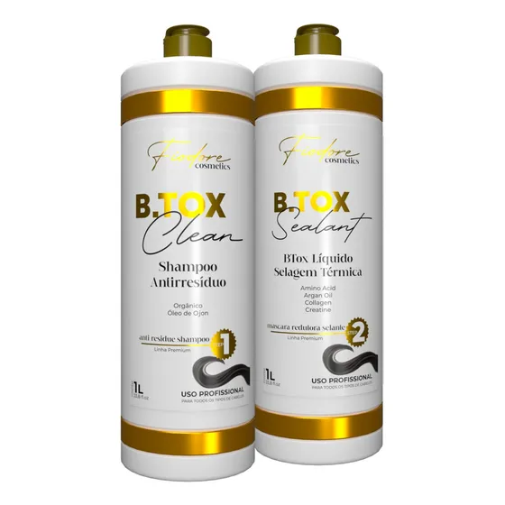 Botox Capilar Liquido Profissional Cabelos Lisos 2x1000ml