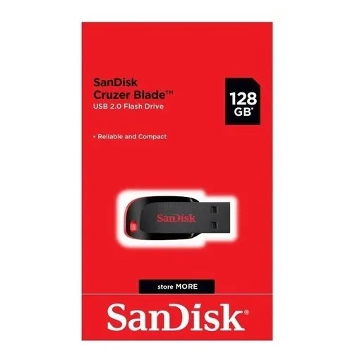 Pendrive 128gb Sandisk Usb Cz50 2.0 Cruzer Blade Original