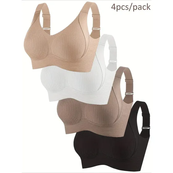 4 Pack De Brasieres Push Up Sin Varillas Color