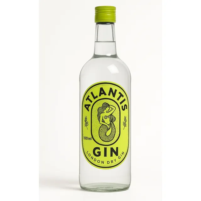 Gin Atlantis Orgânico Artesanal Tripla Destilação Premium 1l