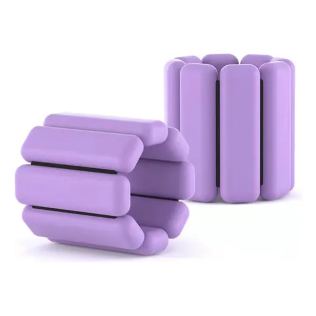 2 Pesas Tobillos Y Muñecas Polainas 1/4 Kg Silicon Ajustable