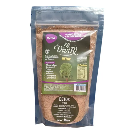 Memo Ginkgo Biloba Resveratrol Detox Kit Vivir S/tacc 230g