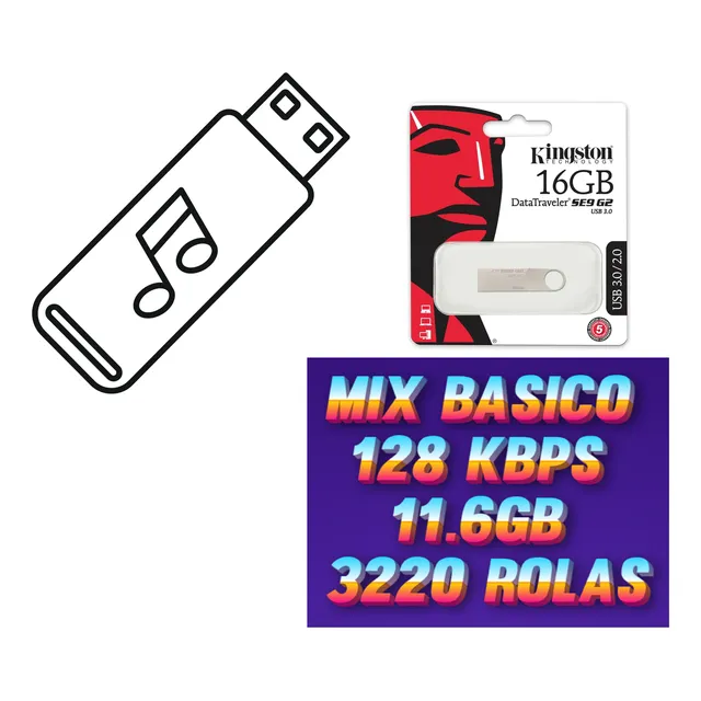 Memoria Usb 16gb - Dub, Rub A Dub, Steppa, Jungle, Dancehall