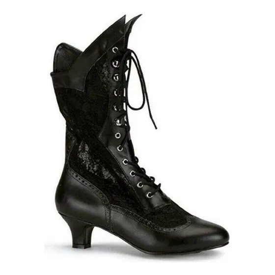 Botas Victorianas A Media Pantorrilla Con Punta Puntiaguda P