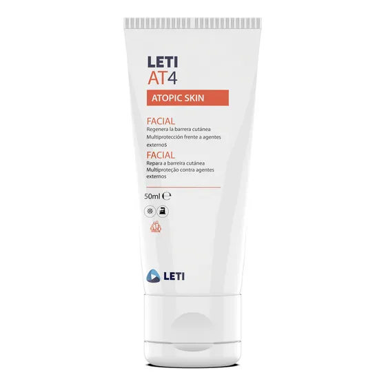 Leti At4 Crema Facial 50 Ml Tipo De Piel Atópica Normal Norm