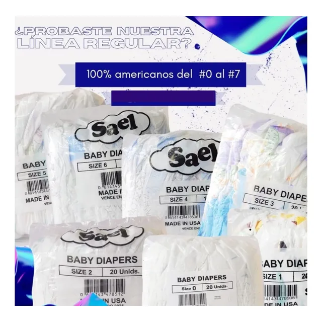 Pañales Sael 20 Packs Para Bebés Descartables