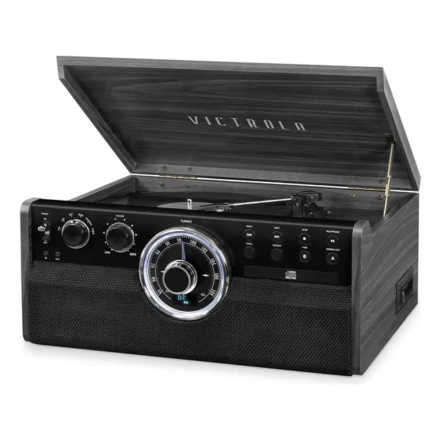 Tocadiscos Bluetooth 6 En 1 Victrola Mid Century Y Multim