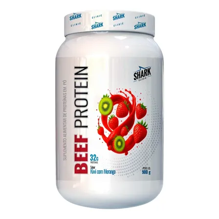 Whey Protein Zero Lactose Beef 900g Morango C/kiwi Shark Pro Morango Com Kiwi