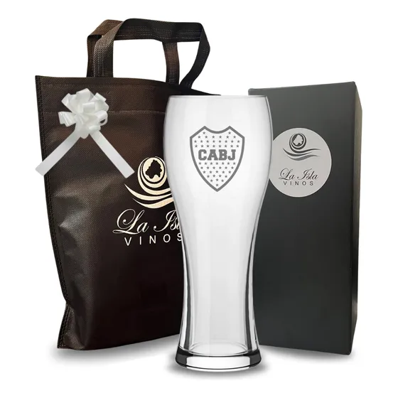 Vaso Cervecero 680ml. Personalizado Escudo Estuche Regalo
