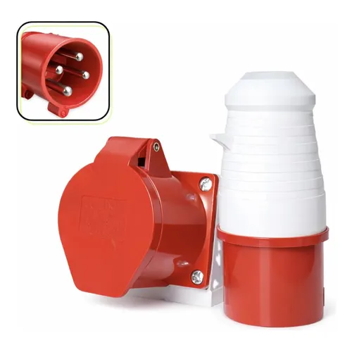 Tomada Sobr 32a 3p+t 4206 380/440v Ip44 6h (steck) Soprano Cor