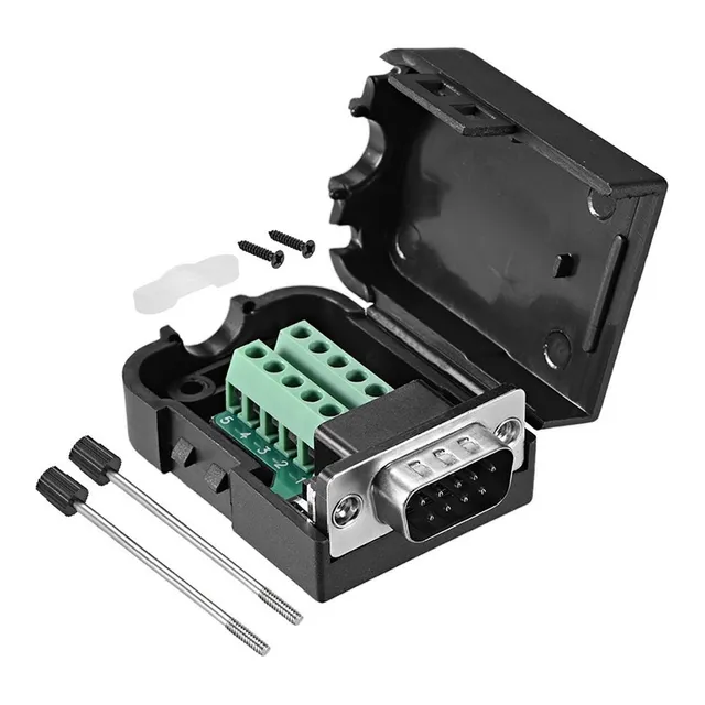 Adaptador Macho Db9 Rs232 Serial Terminal C/ Clemas Conector