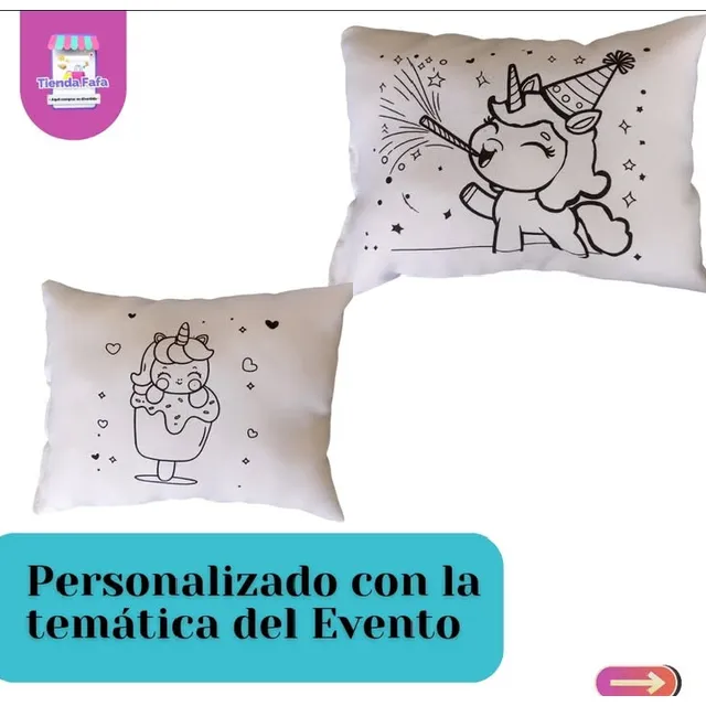 Cotillones Cojines Personalizado Para Pintar Fiesta Recuerdo