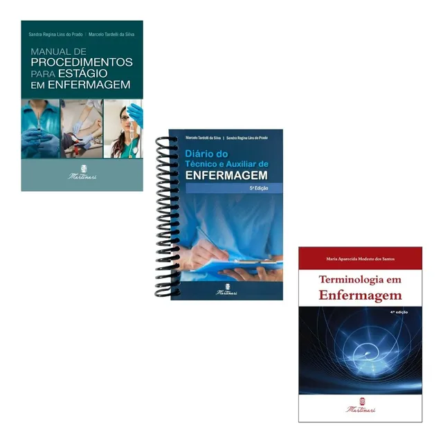 Kit Enfermagem- Manual De Estagio + Terminologia + Agenda