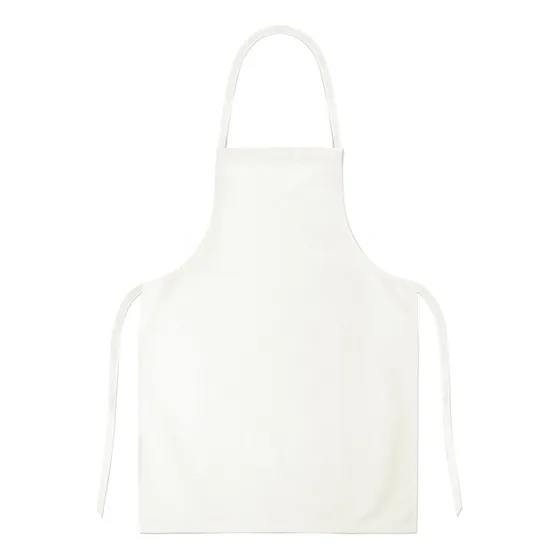 Delantal Cocinero Chef Tela Blanco Impermeable Textura Cuero