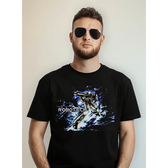 Polera Robotech Poster Espacial Anime Impresión Directa