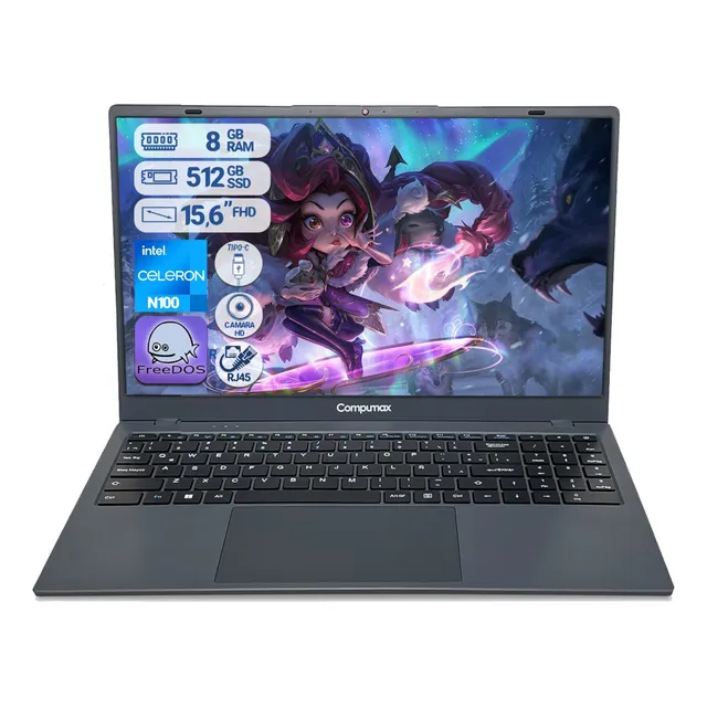 Computador Portátil Compumax N100 Ram 8gb - 512gb 15,6 Gris