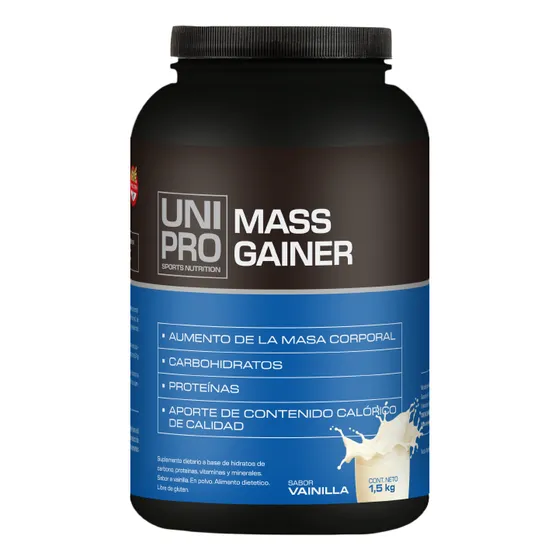 Mass Gainer X 1,5 Kg Unipro - Ganador De Masa Muscular Sabor Vainilla