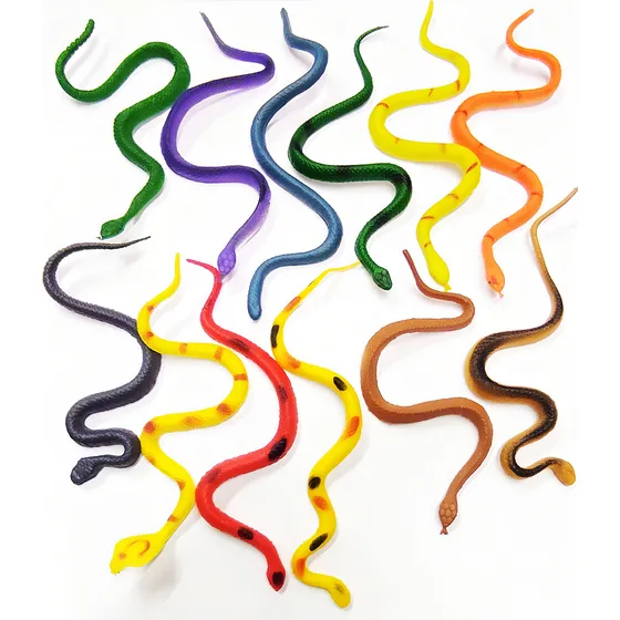 12 Cobras Amimal Réptil Plastico Pegadinha Brinquedo