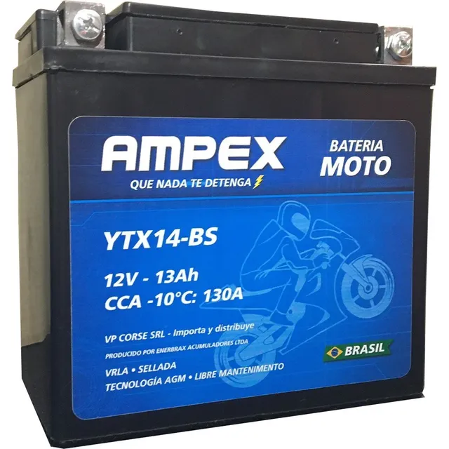 Batería Para Moto Sellada , Ytx14-bs 13ah Made In Brasil