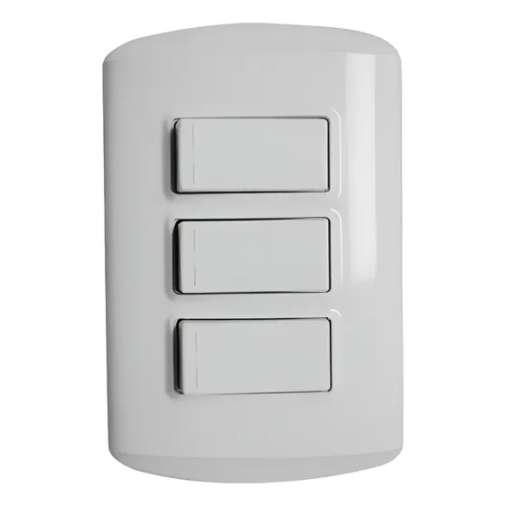Interruptor Triple 9/32 10a Modus Plus Blanco 1300bn Corriente Nominal 10 A Voltaje Nominal 250v