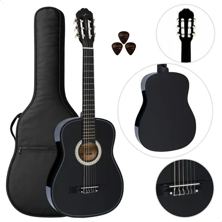 Kit Violão Acústico Iniciante Vogga Vca104n + Capa Vca104n Preto