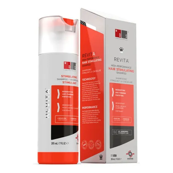 Shampoo DS Laboratories Revite Estimulante anticaída en botella de 205mL por 1 unidad