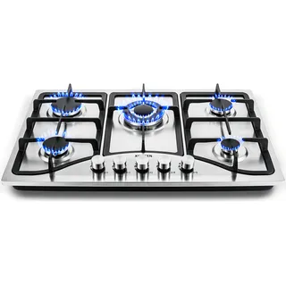 Parrilla Empotrable Estufa 5 Quemadores Gas Estufas De Mesa Acero Inoxidable Xiudeen
