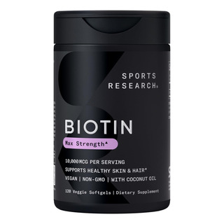 Sports Research Vegan Biotin 10,000mcg Coconut Oil 120caps Neutro Sports Research Vegan Biotin 10,000mcg Coconut Oil 120caps Neutro