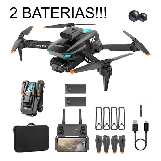 Drone Cámara Dual P10 Con Sensor De Proximidad, 2 Baterías