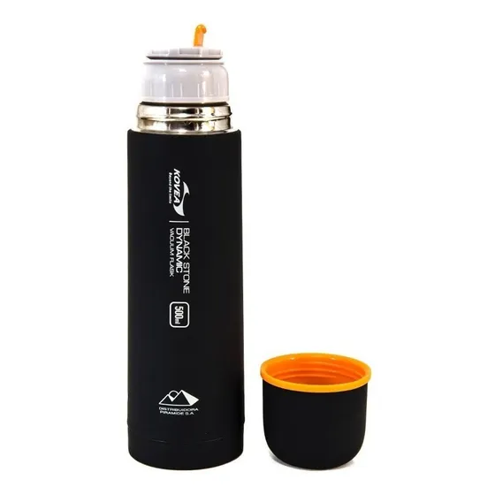 Termo 500 Ml Acero Inoxidable 25cm Kovea Conserva Hasta 24hs Color Negro