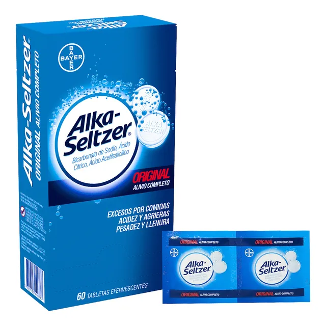 Alka Seltzer 60 Tabletas Efervescentes Antiácidos