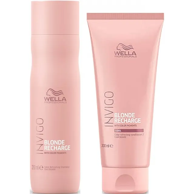 Shampoo 250ml + Acondicionador Wella Invigo Blonde Recharge